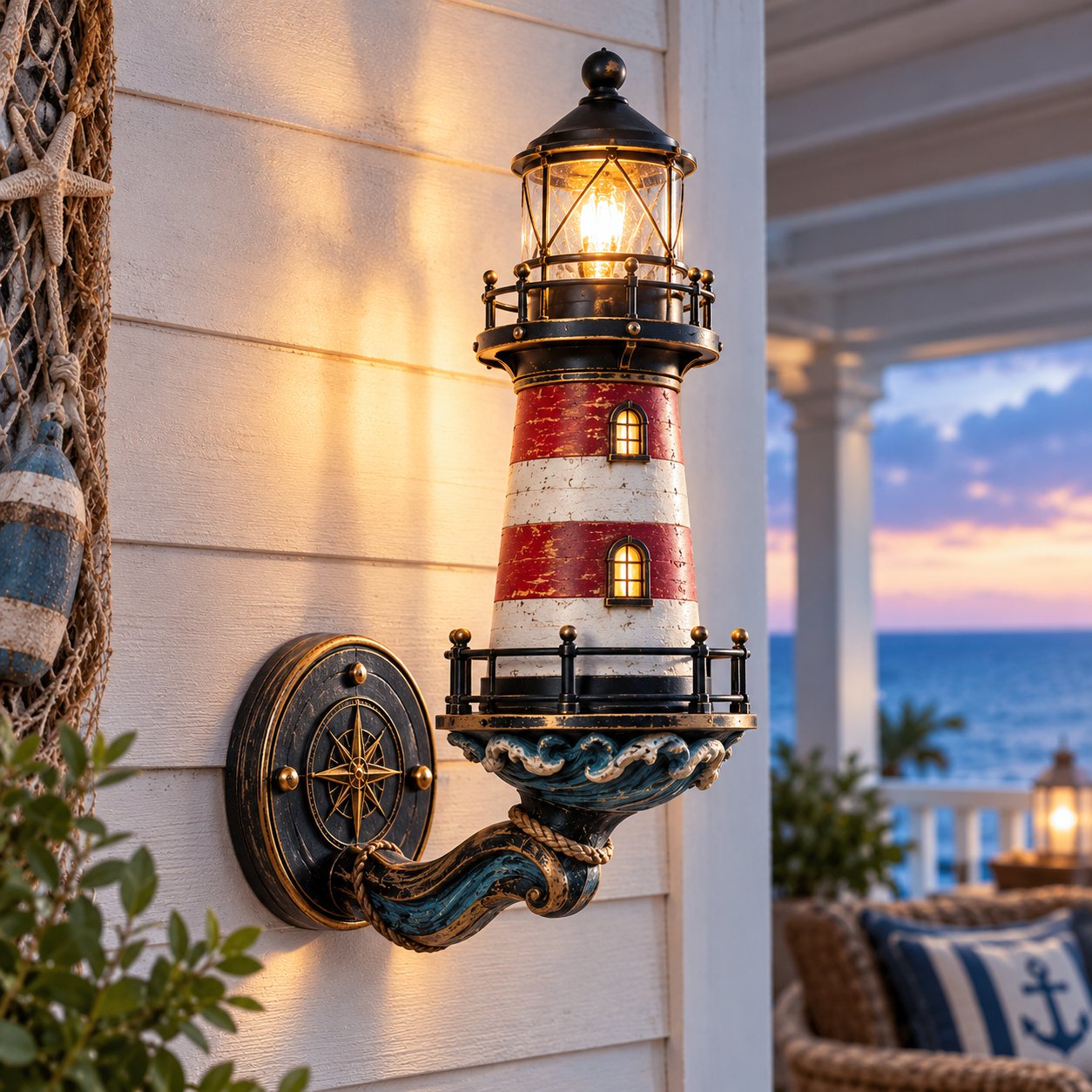 🌊Vintage Coastal Lighthouse Wall Light
