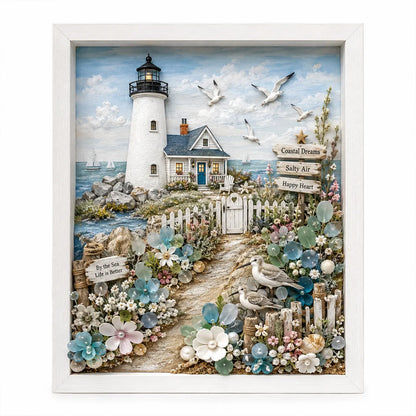 🐚 Seaside Serenity 3D Shadow Box DIY Kit ✨