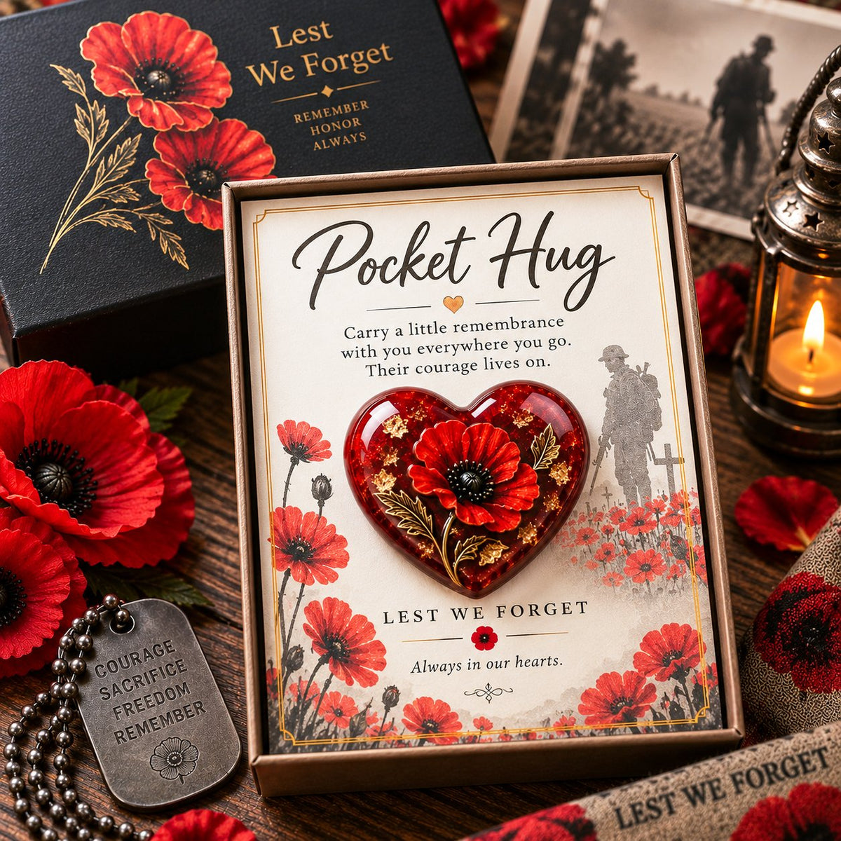 🌺 Pocket Hug™ Remembrance - A Little Keepsake of Love, Honor & Memories