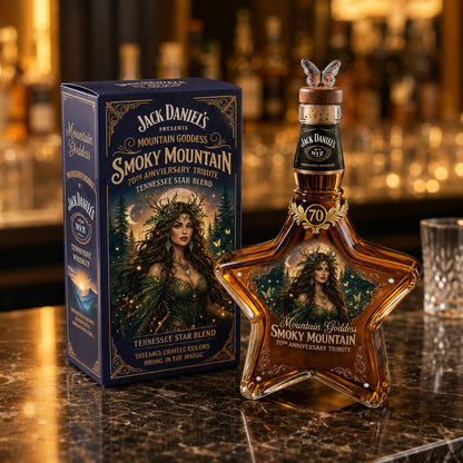 🌄🥃The Mountain Goddess Star-Shaped Decanter: Smoky Mountain Tribute Edition