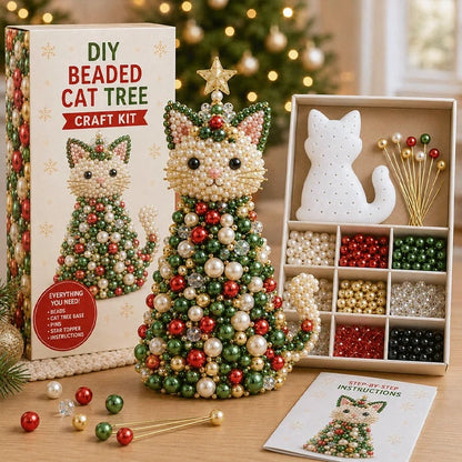🔥HOT SALE 49% OFF🎁 🐾 Animal-Themed Beaded Christmas Tree DIY Kit🦊