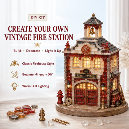 ⏳ Last Day 49% OFF – 🚒 Beginner-Friendly Vintage Firehouse Mosaic Light DIY Kit Collection | Complete Kit with Mosaic Pieces, LED Lights & Step-by-Step Guide Included 💕