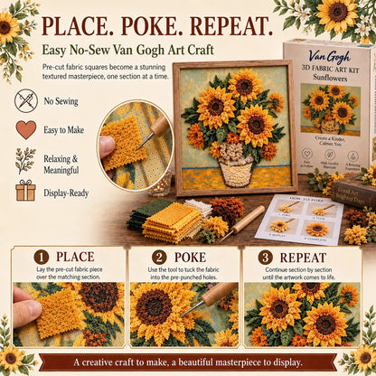 🎨🖼️ Van Gogh 3D Fabric Art Kit | Create Your Own Textured Masterpiece(📦Buy 2 Free Shipping)