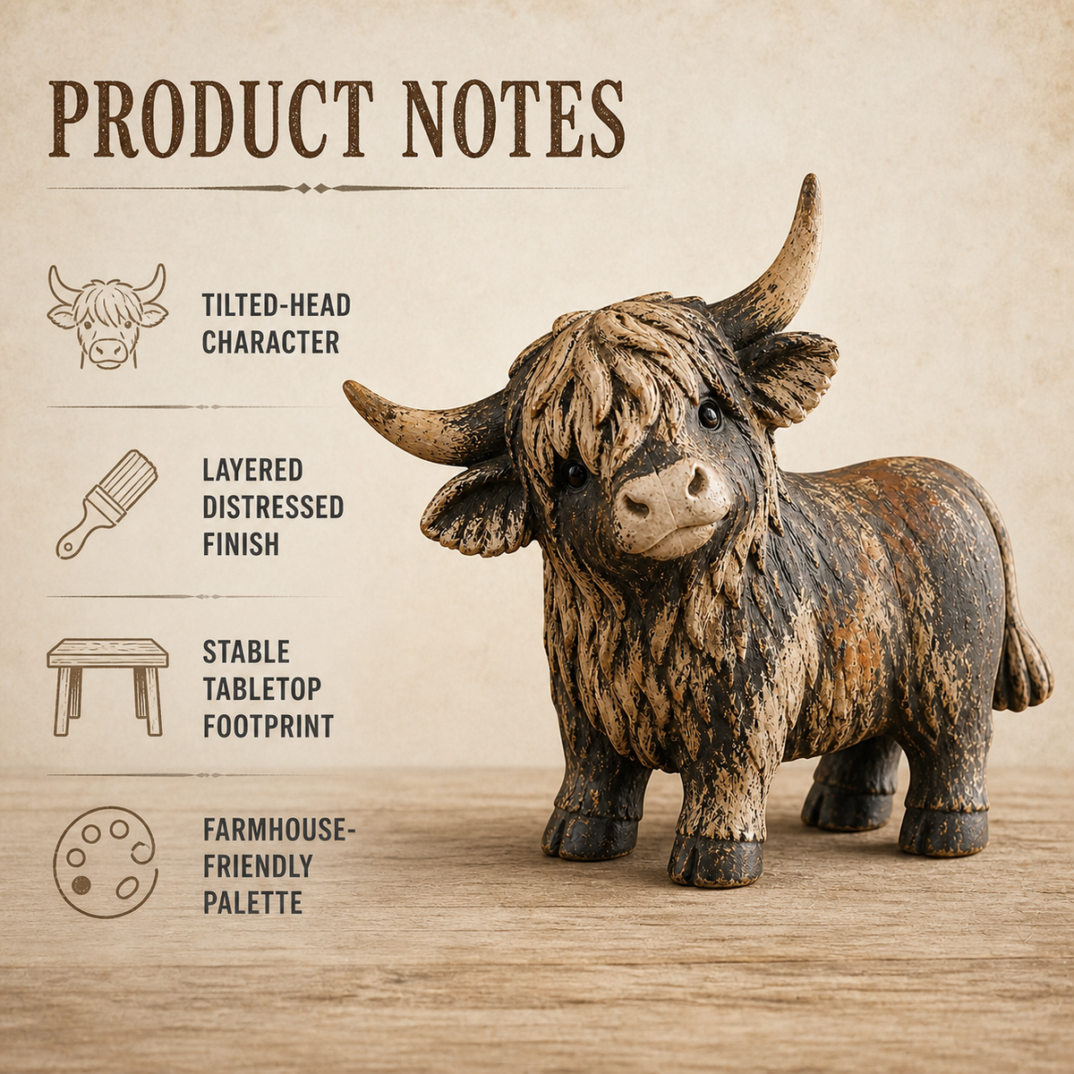 Highland cow figurine product details