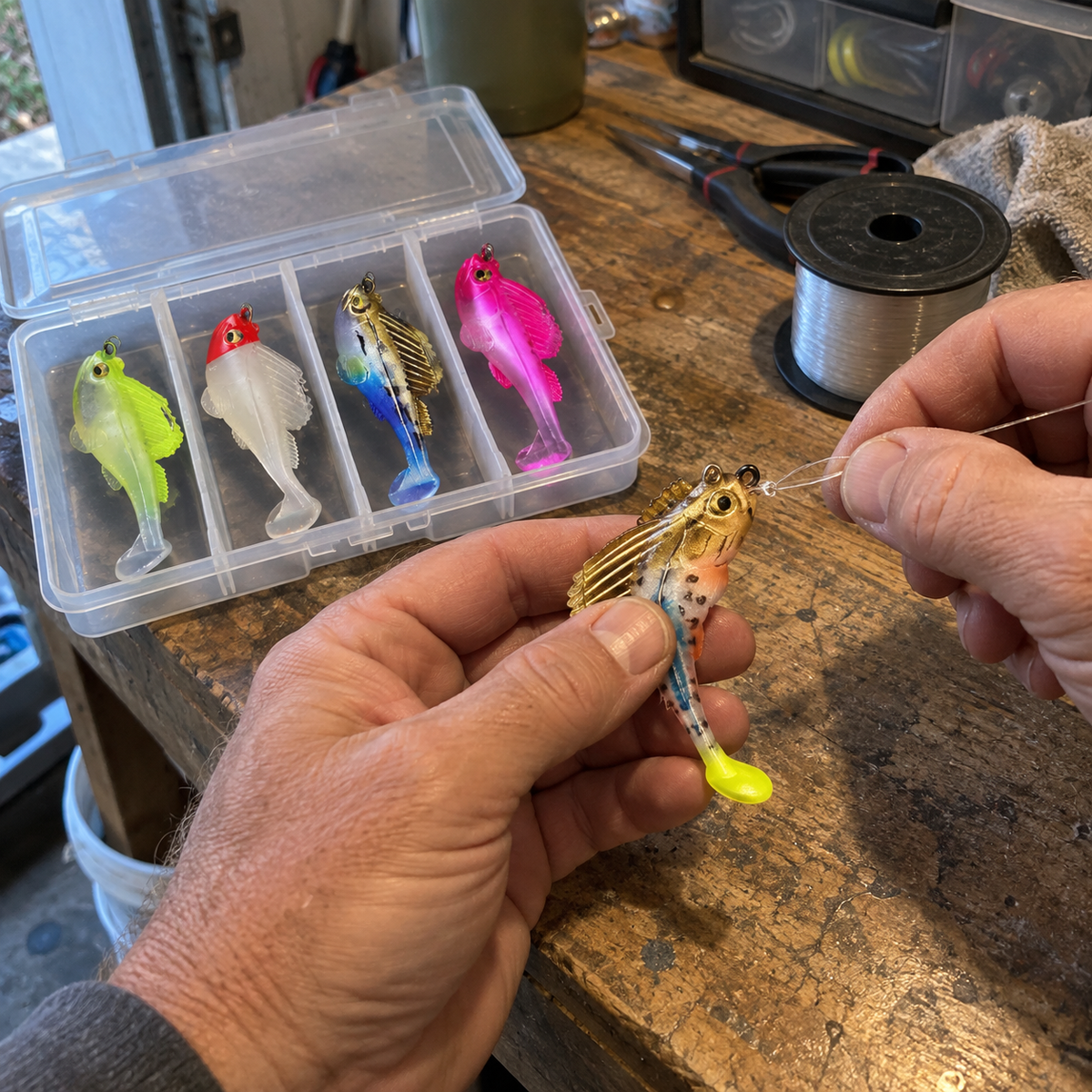 5-Piece T-Tail Soft Lure Set with Box