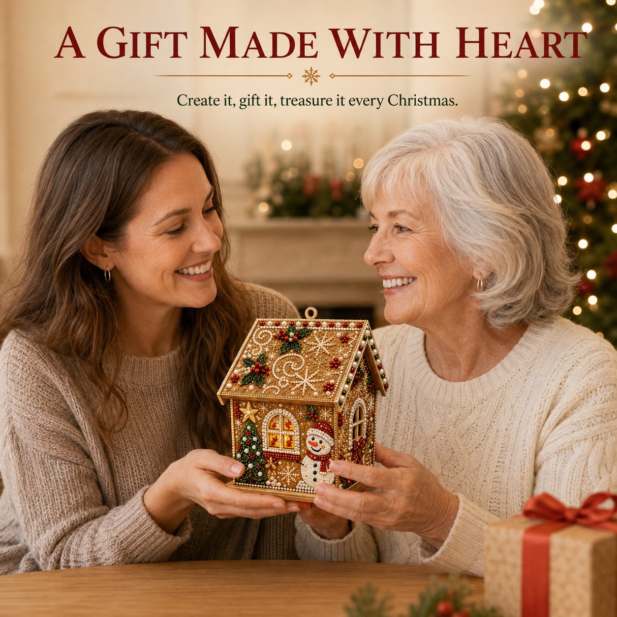 🎄 DIY 3D Jeweled Wooden Christmas Cottage Kit ✈️ Buy 2+ Get Free Shipping