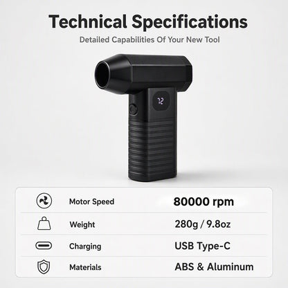 Handheld Wireless Mini High Speed Turbo Fan