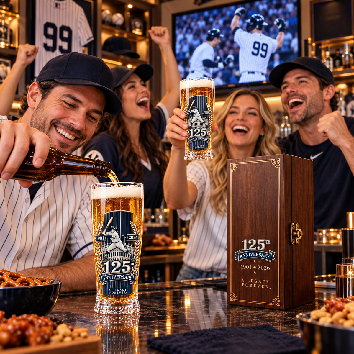 Let’s Go Tribe! 125th Anniversary Commemorative Pint Glass