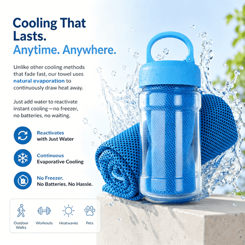 BUY 1 GET 1 FREE🌞Cooling Bottle - Cold Sweat Towel You Can Use Anywhere, Anytime! Reusable Soft Absorbent Cooling Portable