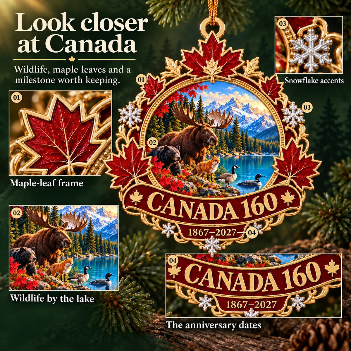 🍁🇨🇦 Canada 160th Anniversary Keepsake – 5 Heritage-Inspired Designs Celebrating 1867–2027
