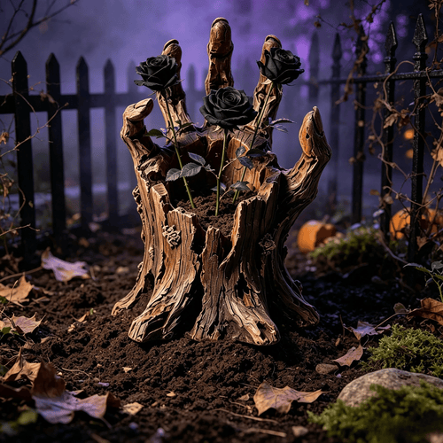 🎃🖐️ Creepy Graveyard Hand Stake – Rustic Halloween Garden & Planter Decor