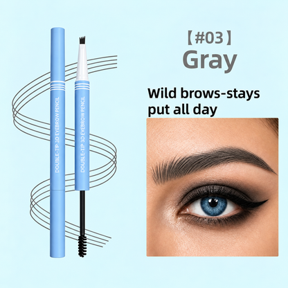 2-in-1 Waterproof Micro-Fork Eyebrow Pen-Tinted Gel Cosmetic🖌️