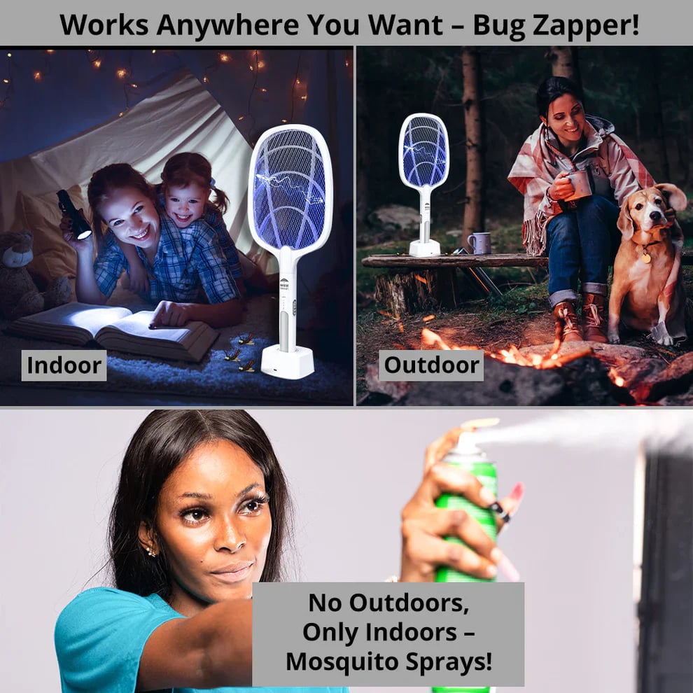 🦟⚡Rechargeable Electric Mosquito Swatter – Powerful Protection Anytime, Anywhere