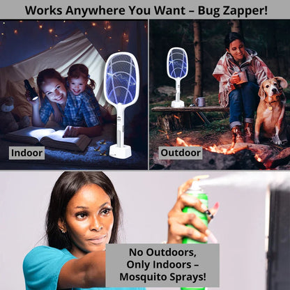🦟⚡Rechargeable Electric Mosquito Swatter – Powerful Protection Anytime, Anywhere