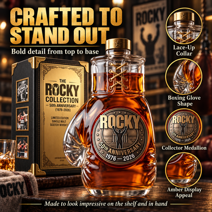 Rocky 50th Anniversary Boxing Glove Whiskey Decanter