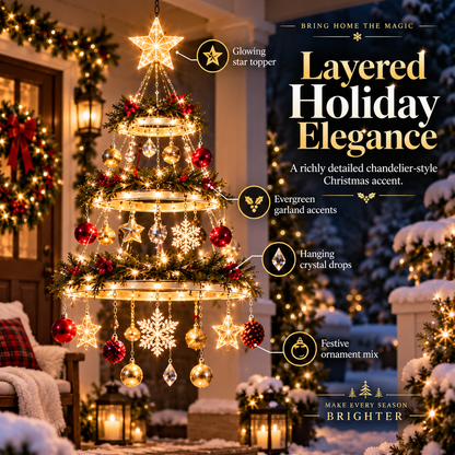 ✨ Holiday Hanging Light – Illuminated Christmas Garden & Porch Décor