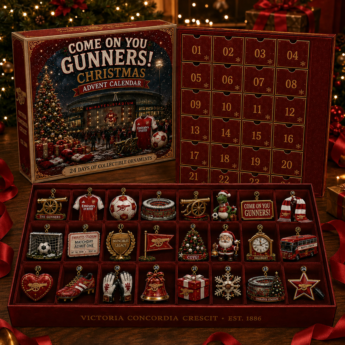 ⚽🔴 24 Days of Red & White Glory – North London Football Christmas Collector Countdown