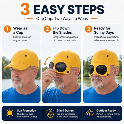 🧢🕶 Glasses-Friendly Baseball Cap - 100% Cotton