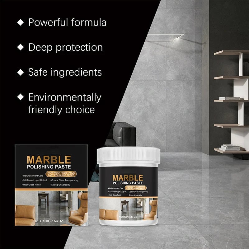 🥳 2026 Best-Seller 🥳💞 Over 50,000 sold! ✨🪨Marble Polishing Paste—Removes scratches and etching marks, restoring the natural luster. The protective layer repels water and fingerprints. Professional-grade restoration that saves you a fortune!
