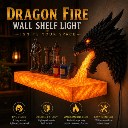 🐲 50% OFF Today! Remote-Control Dragonfire Shelf for Epic Room Decor