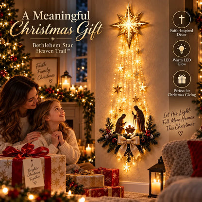 ✝️ Bethlehem Star of Faith™ – Lighted Nativity Wall Decor