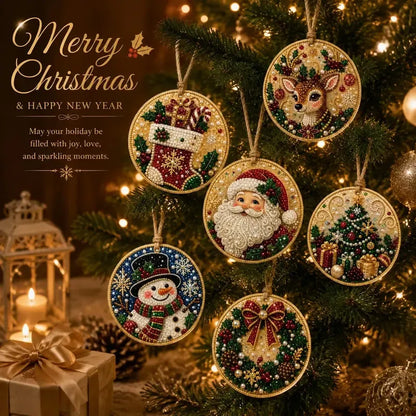🔥LAST DAY 50% OFF - 🎄6-Piece Christmas DIY Diamond Painting Ornament Set