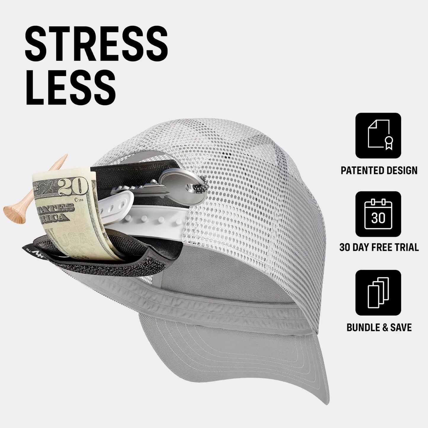 🧢 Anywhere Pocket – Attachable Mini Pouch for Hats, Backpacks, Belts & More