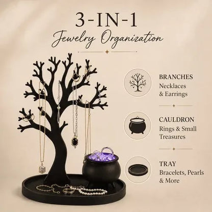 ✨ Illuminated Sculptural Jewelry Display – 3D Branch Organizer & Vanity Accent