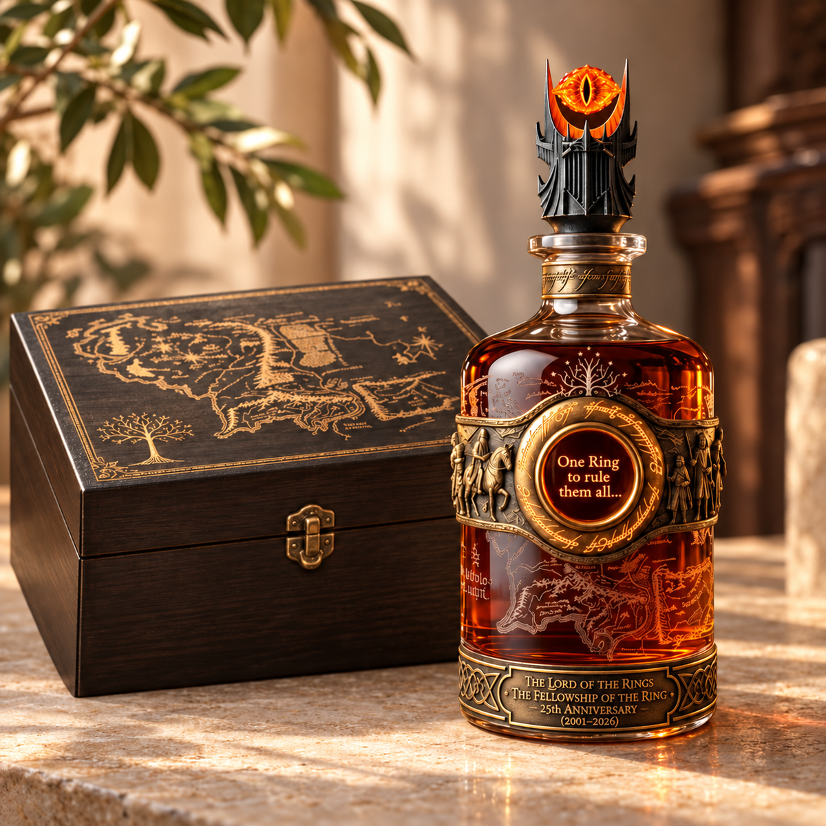 The Lord of the Rings: The Fellowship of the Ring 25th Anniversary Whiskey Decanter