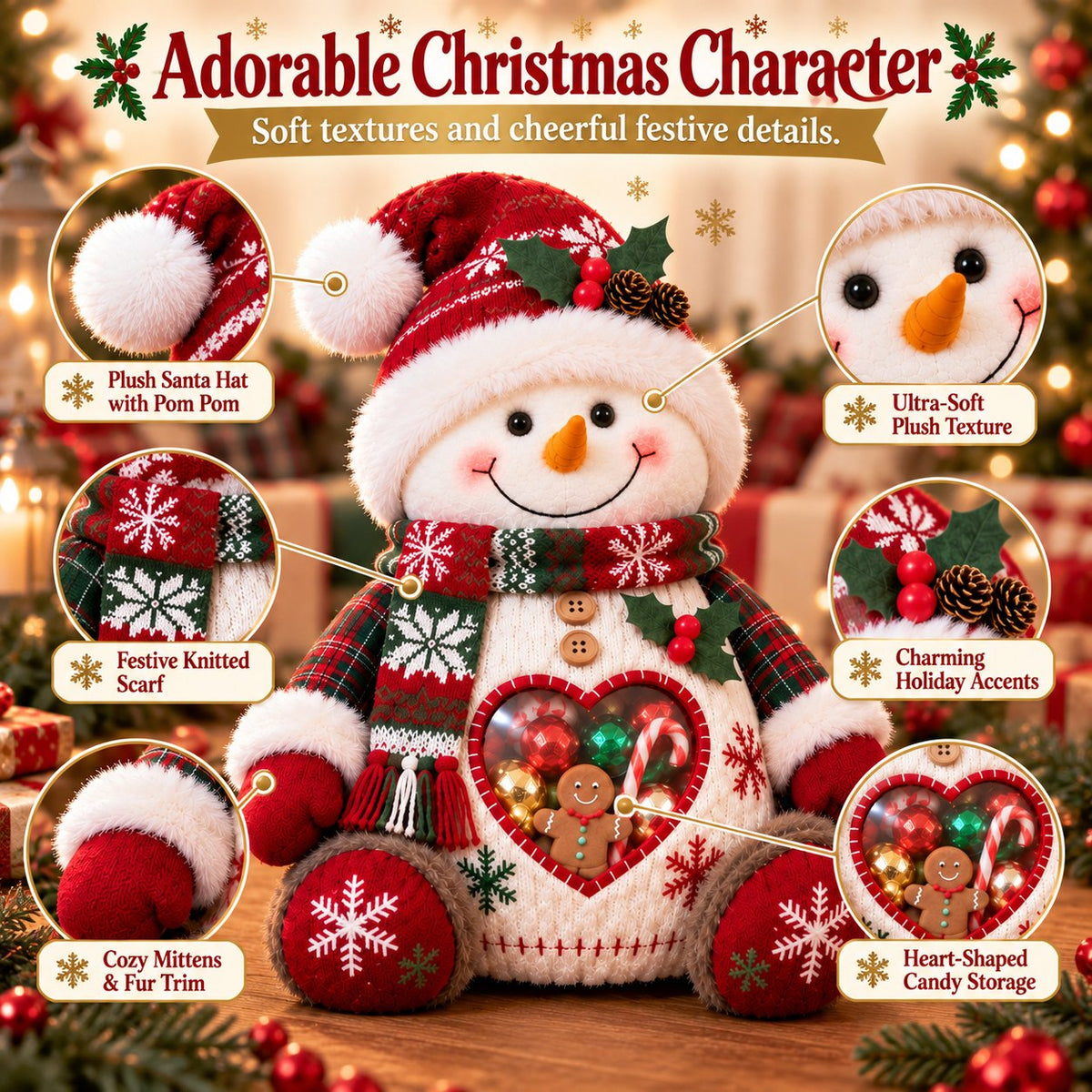 🎅 Refillable Christmas Figurine Treat Holder