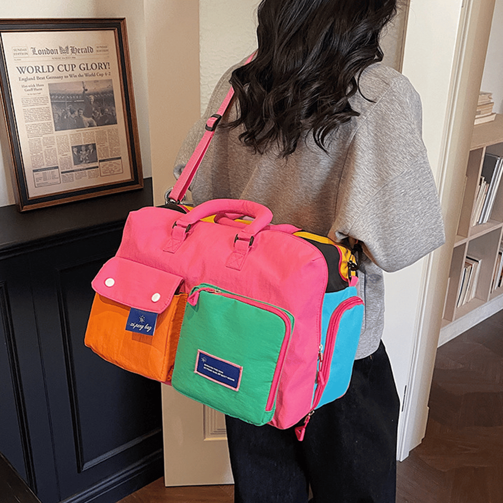 🌈 'Dopamine' Women's Portable Nylon Messenger Crossbody Bag