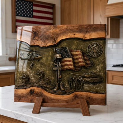 🇺🇸 Handcrafted Veteran Memorial Display Board – A Proud Tribute to Service, Freedom & Sacrifice 🎖️🦅