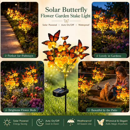 🦋 Solar Butterfly Flower Garden Lights