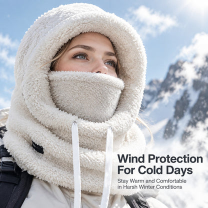 Damen-Fleece-Winterradmaske und -mütze mit Kapuze für kaltes Wetter (Modelljahr 2026)