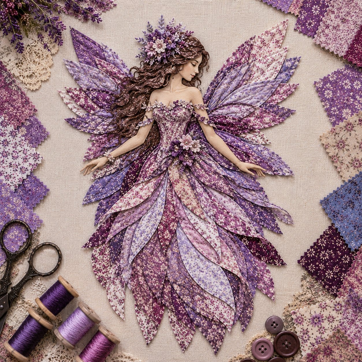 🧚‍♀️🌸 Premium Fairy Patchwork DIY Kit | Handmade Fantasy Wall Decor ✨