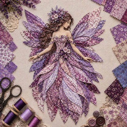 🧚‍♀️🌸 Premium Fairy Patchwork DIY Kit | Handmade Fantasy Wall Decor ✨