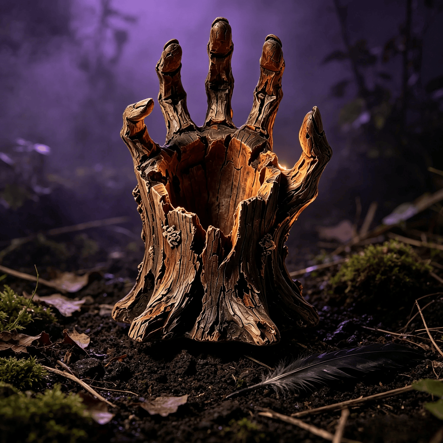 🎃🖐️ Creepy Graveyard Hand Stake – Rustic Halloween Garden & Planter Decor