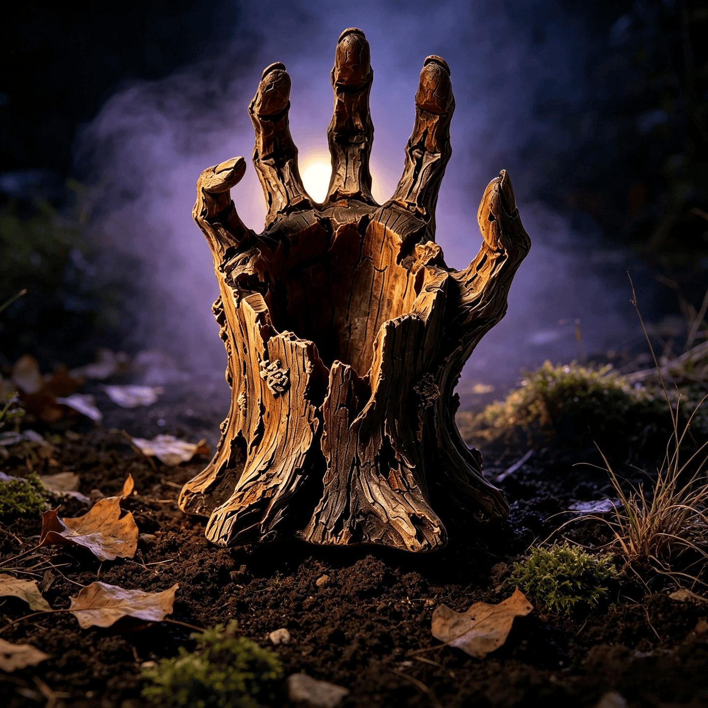 🎃🖐️ Creepy Graveyard Hand Stake – Rustic Halloween Garden & Planter Decor