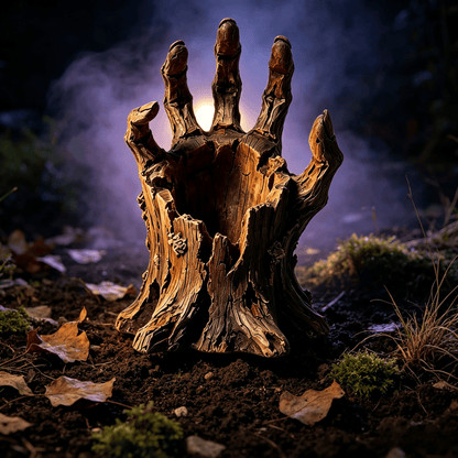 🎃🖐️ Creepy Graveyard Hand Stake – Rustic Halloween Garden & Planter Decor