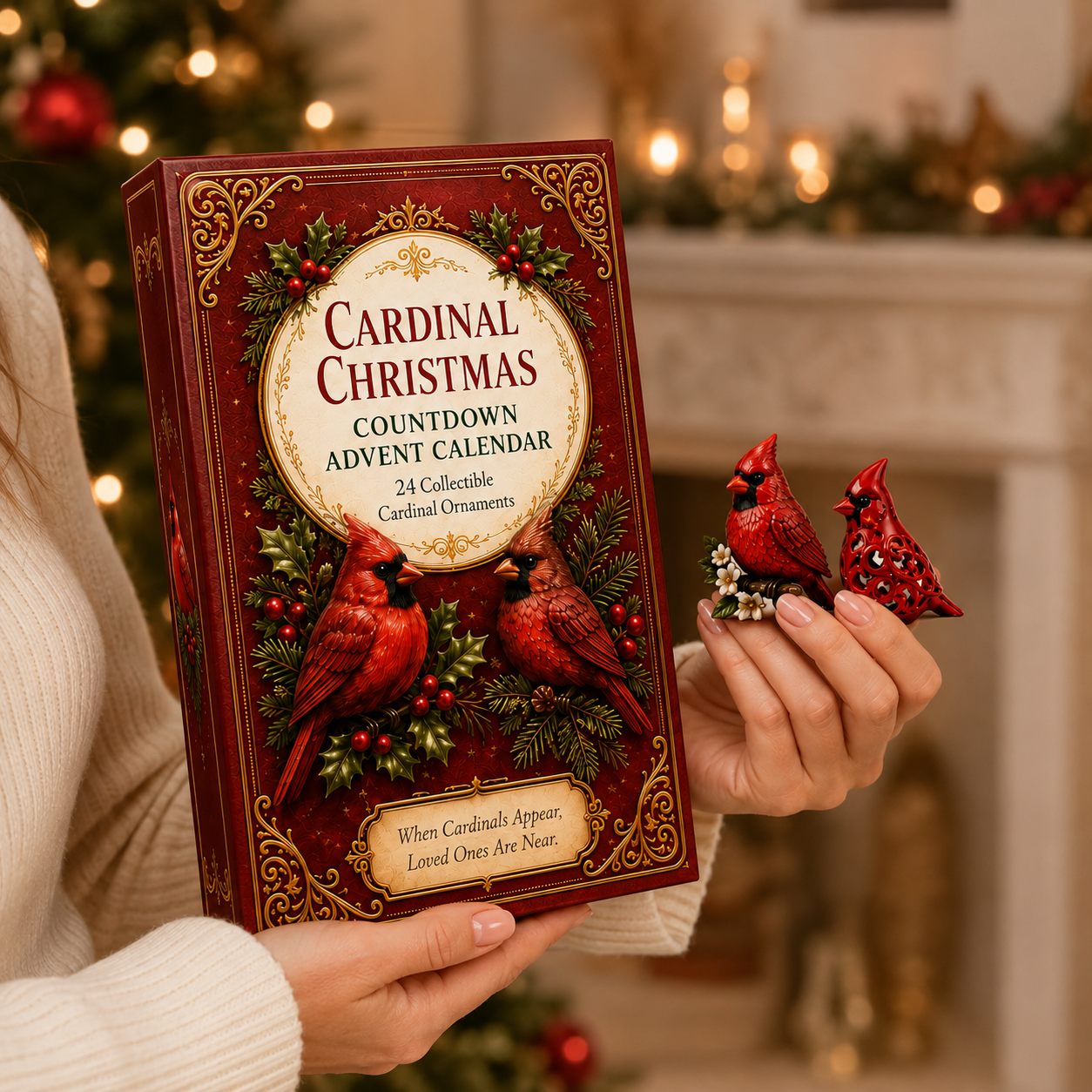 Last 50 pcs⏰ High-quality  model✨Cardinal Christmas 24-Day Countdown Calendar – Limited Anniversary Edition