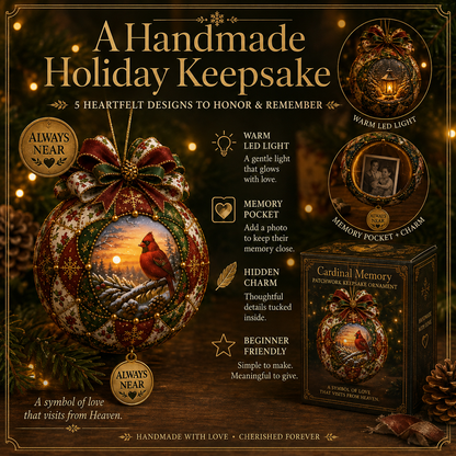🎄 Cardinal Memory Patchwork Keepsake Collection