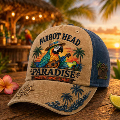 🦜🏝️Parrot Head Paradise Cap