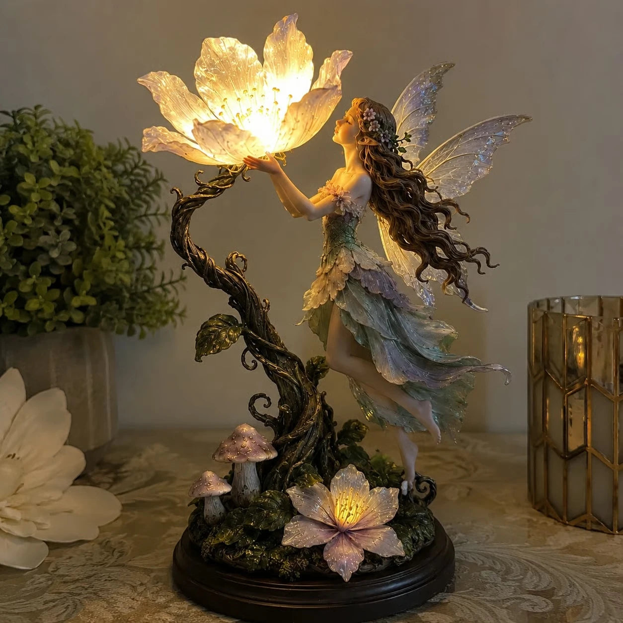Customer photo of fairy flower lamp in a cozy room