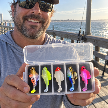 5-Piece T-Tail Soft Lure Set with Box