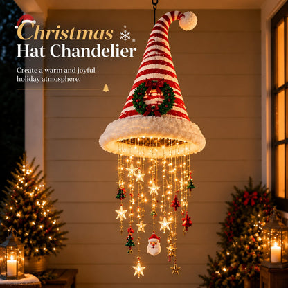 🎄 Weihnachtsmützen Hängeleuchte mit Lichteffekt