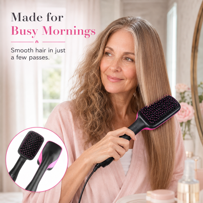 💎 3-in-1 Smoothing Straightening Brush
