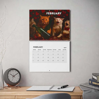🔥Last Day 50% OFF 🍺🐱Drunk Cats 2027 Calendar