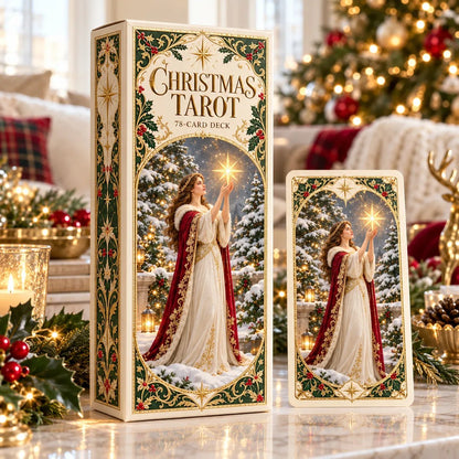 Last Day 49% OFF🎉-🔮 Yuletide Tarot Deck | 78 Festive Cards & A Guided 12-Day Holiday Ritual