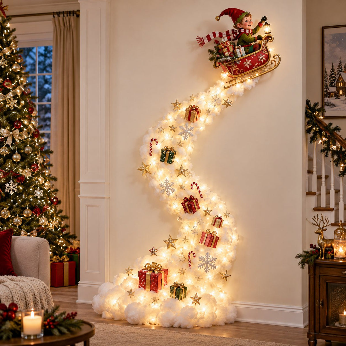 A selection of Christmas Magic Trail Wall Light designs