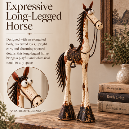 🤠🐴 Whimsical Western Cowboy & Horse Figurine Duo 🌵